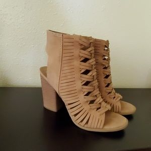 Open Toe Heeled Booties